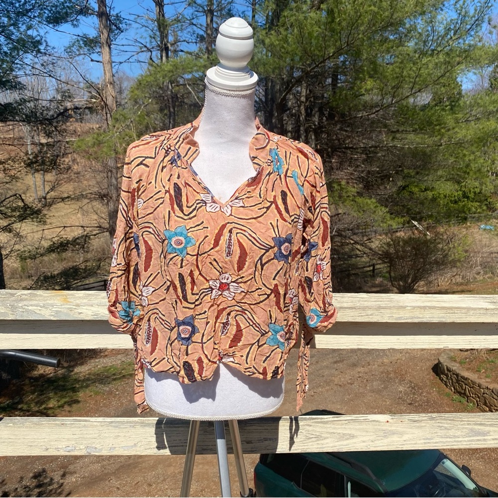 Christian Siriano Floral Blouse